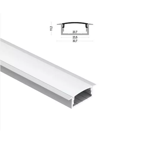 Profil dreptunghiular LED din aluminiu pentru bandă de lumină